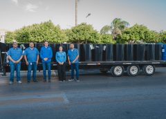 *El Gobierno de Valle Hermoso recibe donación de contenedores de basura*