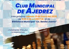 Te invitamos a formar parte del Club Municipal de Ajedrez