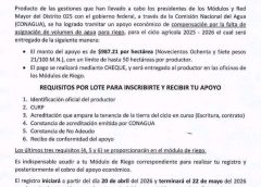 COMUNICADO USUARIOS DEL DISTRITO DE RIEGO No 025 BAJO RÍO BRAVO