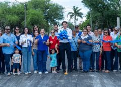 *Inaugura Dr. Alberto Alanís Villarreal nueva pavimentación en Valle Hermoso*
