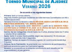 CONVOCATORIA “Torneo Municipal de Ajedrez Verano 2026.