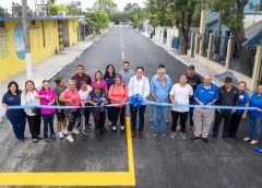 *Inaugura el Dr. Alberto Alanís dos importantes obras de pavimentación*