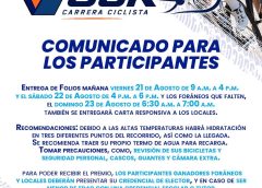 COMUNICADO PARA LOS PARTICIPANTES: