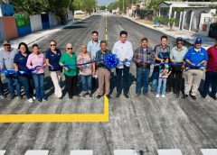 *Alcalde Dr. Alberto Alanis Villarreal cumple compromisos e inaugura dos obras de pavimentación*