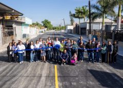 *Inaugura alcalde Dr. Alberto Alanís obra de pavimentación en la colonia Jardín*